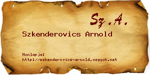 Szkenderovics Arnold névjegykártya