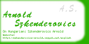 arnold szkenderovics business card